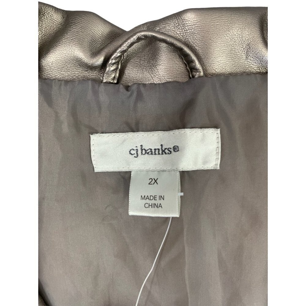 CJ Banks Women’s Metallic Silver Jacket - Picture 3 of 6